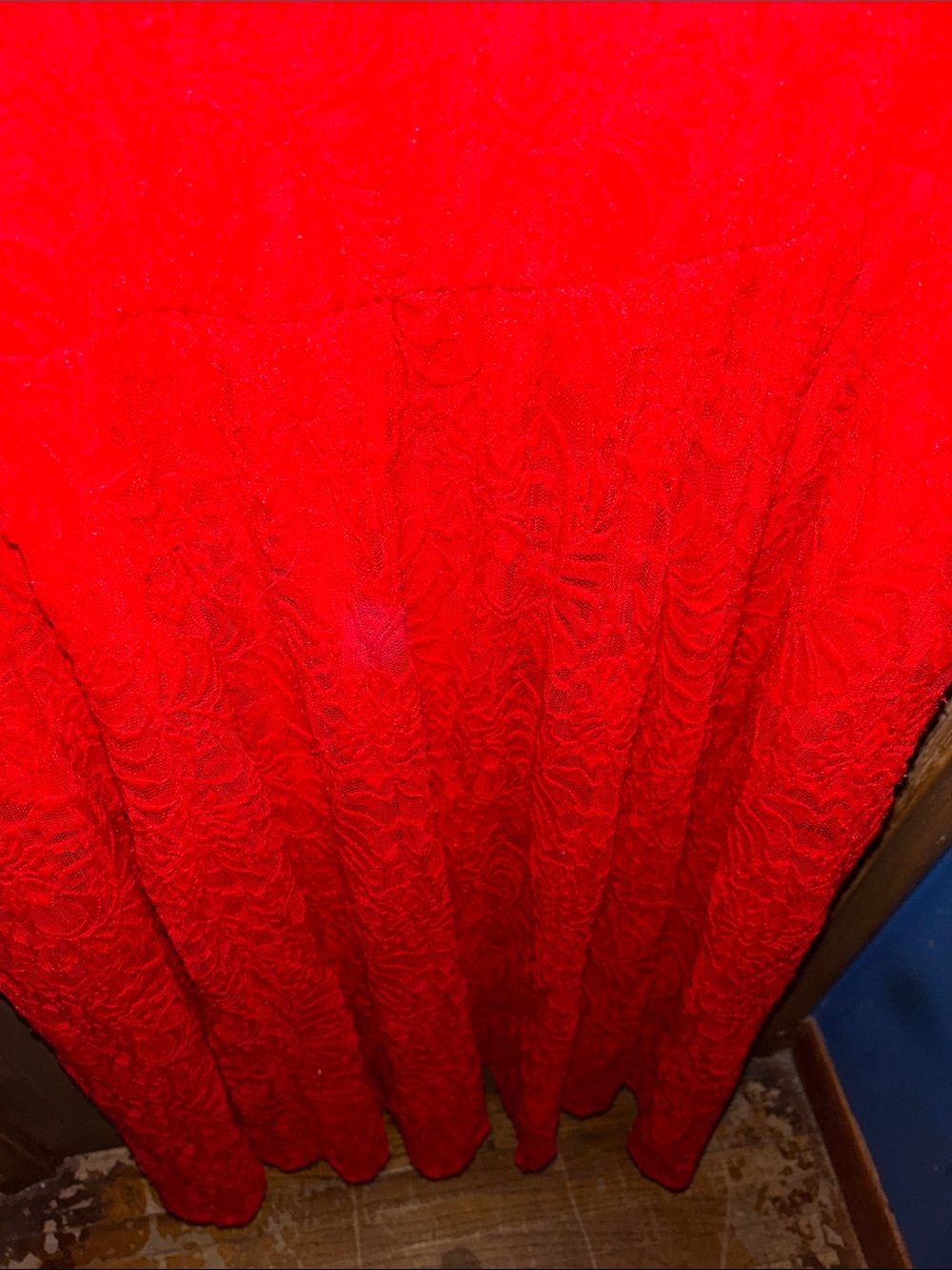 torrid Red Lace Midi Dress with Short Sleeves - Picture 7 of 13